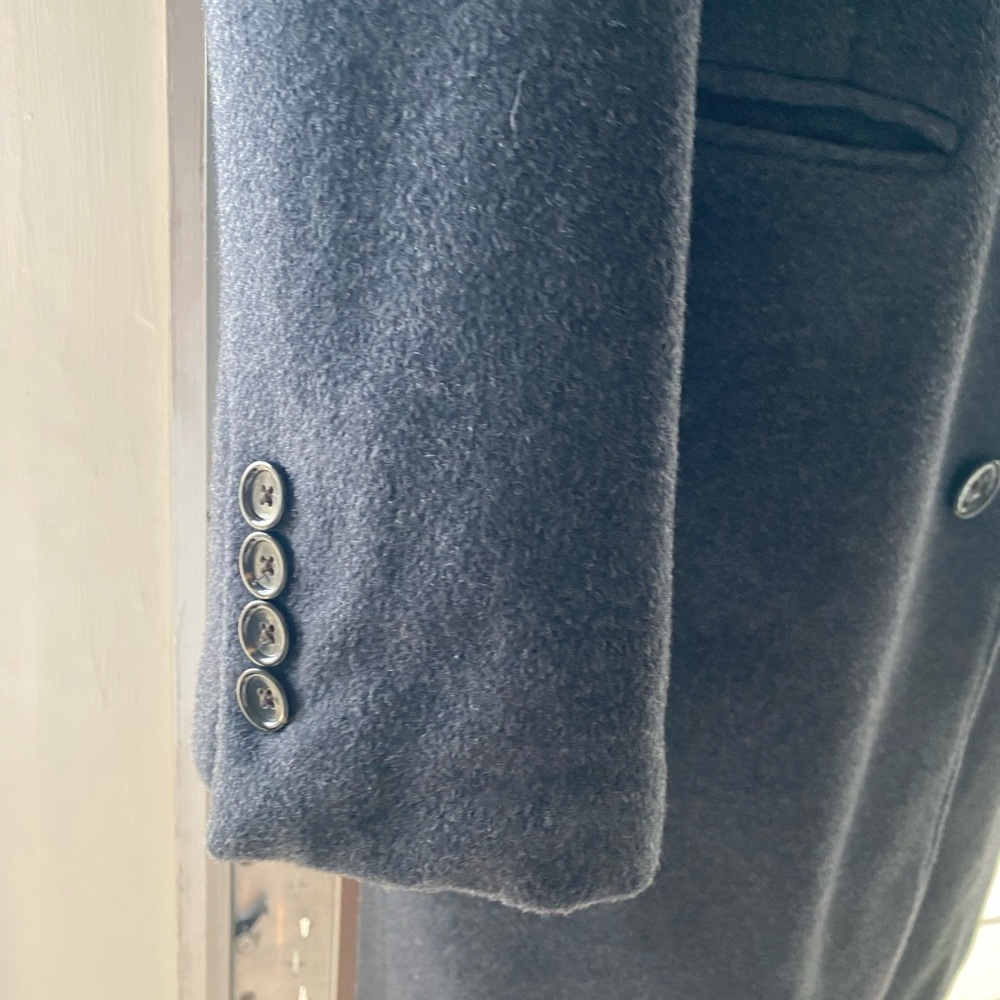 Men's J Crew Ludlow Wool and Cashmere Gray Top Coat - Picture 5 of 5
